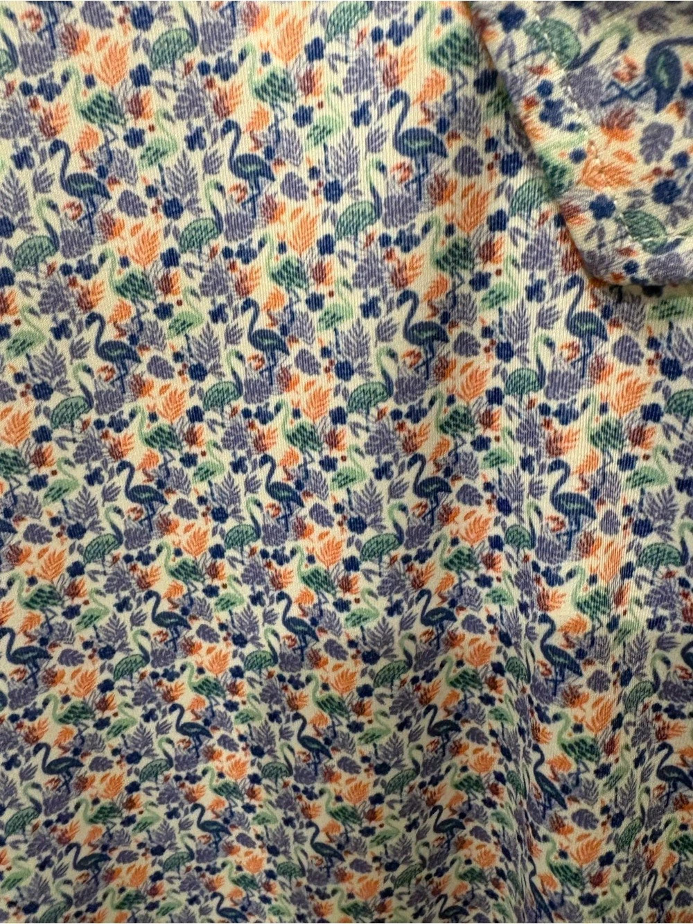 Donald Ross Frankie Floral Polo Blue & White Large NWT